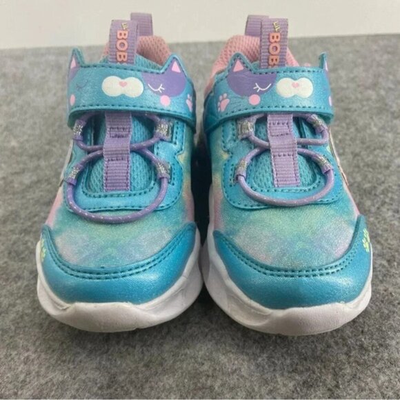 Skechers Girls Lil Bobs Pretty Paws Sneakers Running Light Up Shoes Toddler 5 - Picture 2 of 9